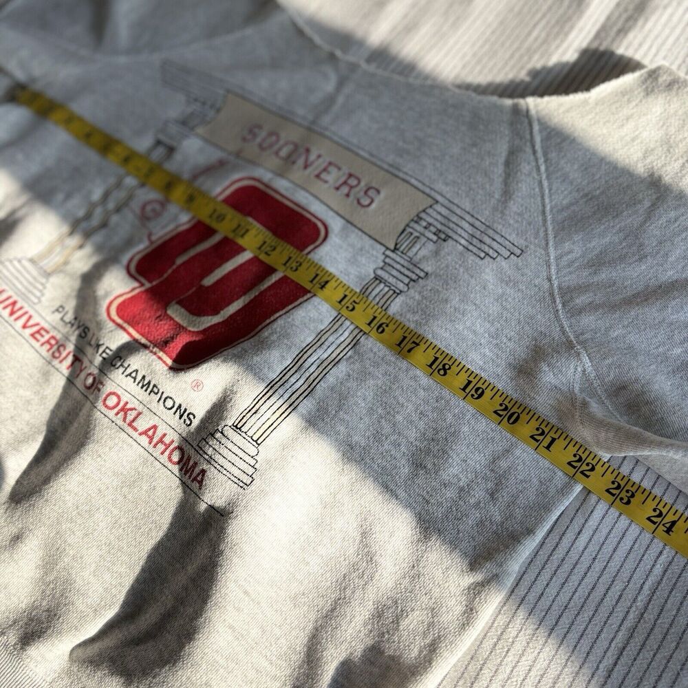 Vintage 80s Discus Athletic Sweatshirt OU Oklahoma Sooners Football Medium USA - Picture 8 of 16